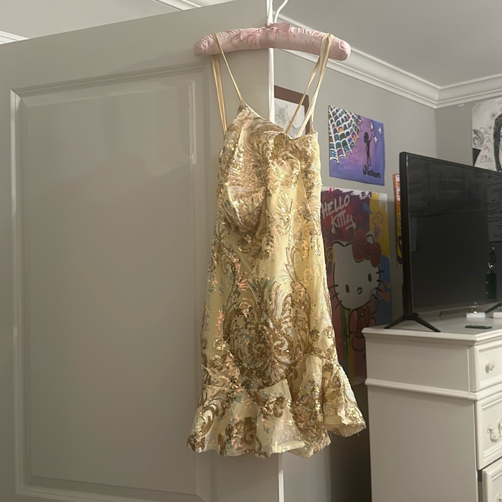 Love Lola gold mini dress